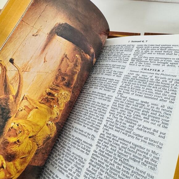 Holy Bible Memorial Edition Concordance KJV in Wooden Cedar Box - Picture 6 of 11